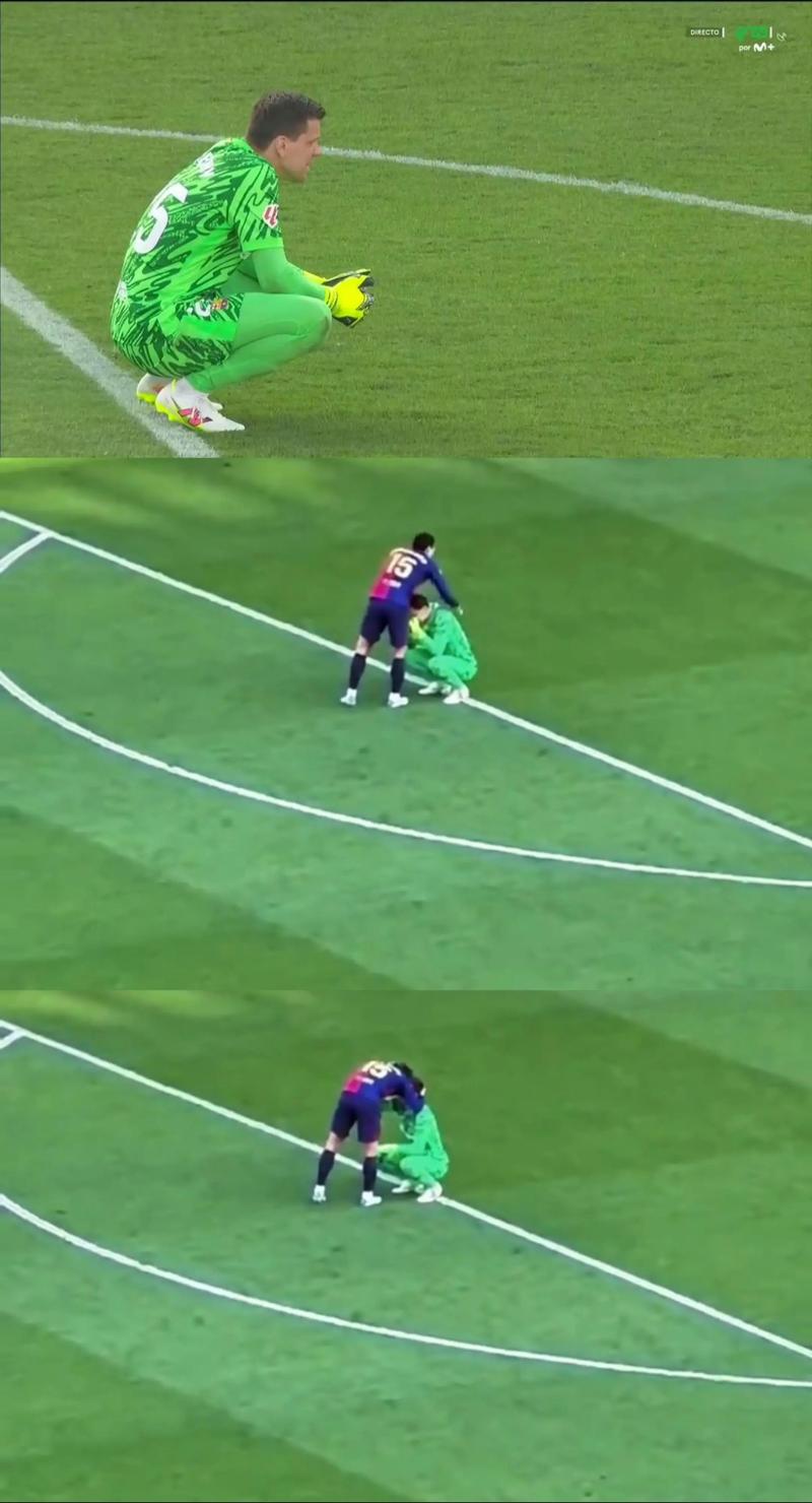 😅绷不住了？这是巴萨丢第3球时什琴斯尼的表情